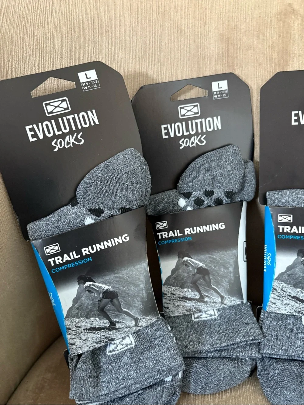 Trail Running Compression Socks Evolution Large Outdoor Training NWT Bundle 4
